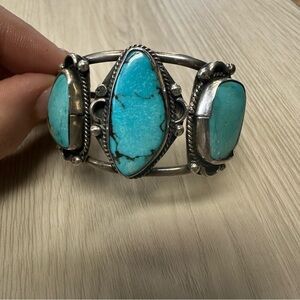 Vintage Turquoise and Sterling Silver Bracelet
